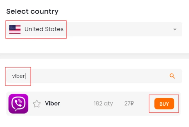  Buy a virtual number for registration in Viber