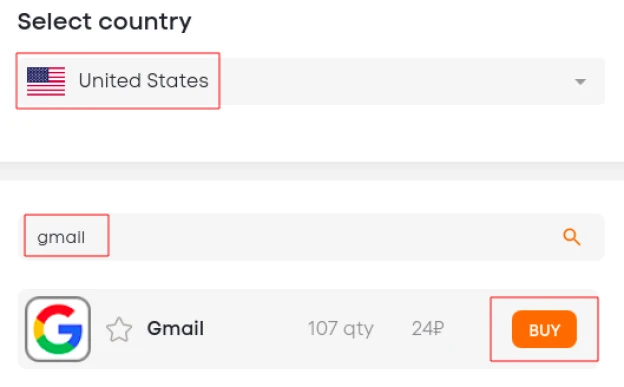 Buy a virtual number for registration on Google