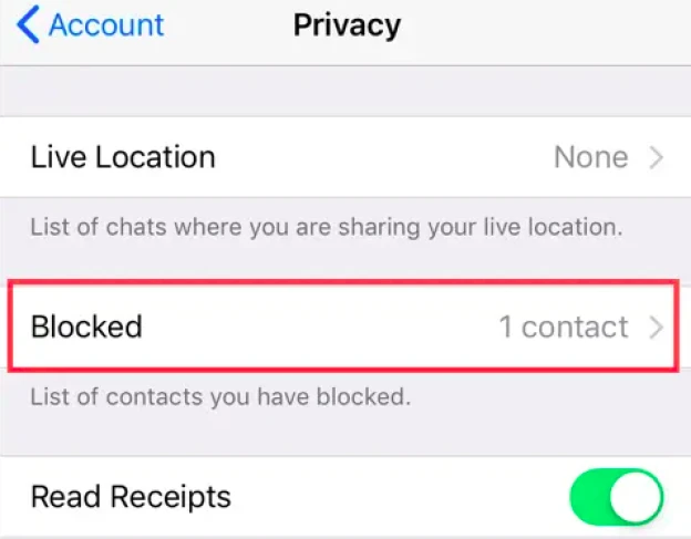 How to unblock contact in WhatsApp on iPhone