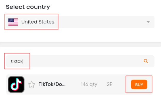 Buy a virtual number for registration on TikTok