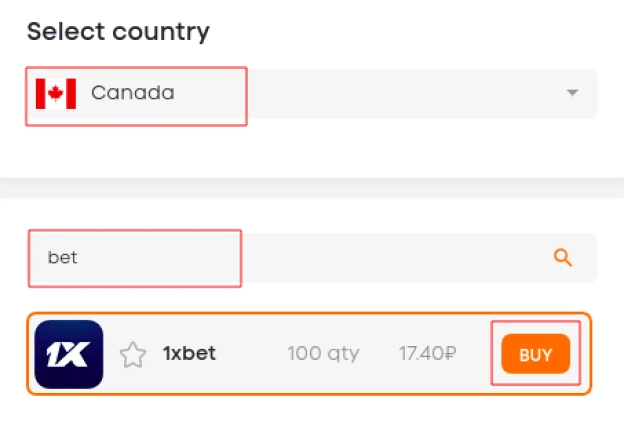 Buy a virtual number for 1xbet sign-up