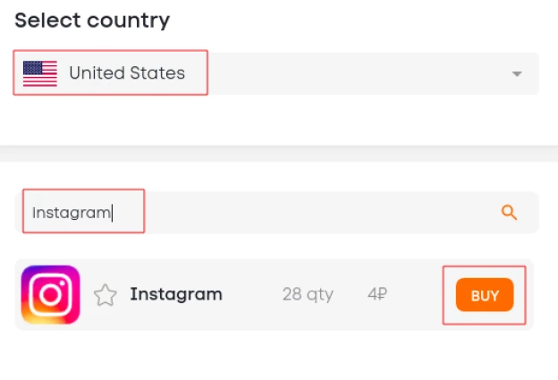 Buy a virtual number for verification on Instagram