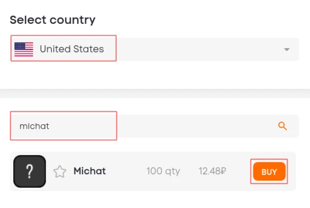 Buy a virtual number for MiChat