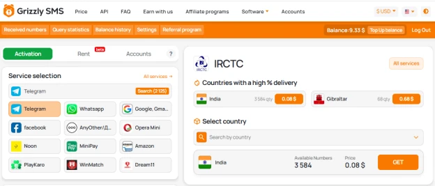Virtual Number For IRCTC