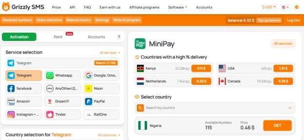 Nigerian Virtual Number For MiniPay