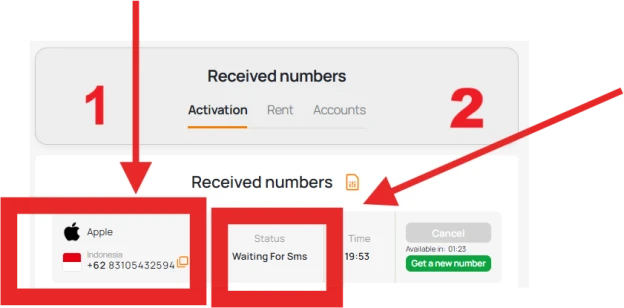 Use rented number