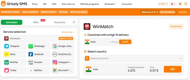 Virtual numbers for Winmatch