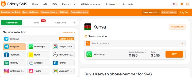 Kenyan virtual numbers