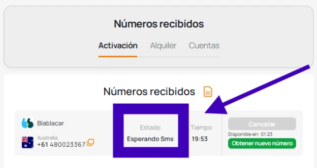 Esperando SMS