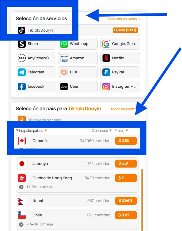 Comprar un número