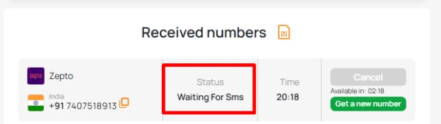 indian temp number zepto