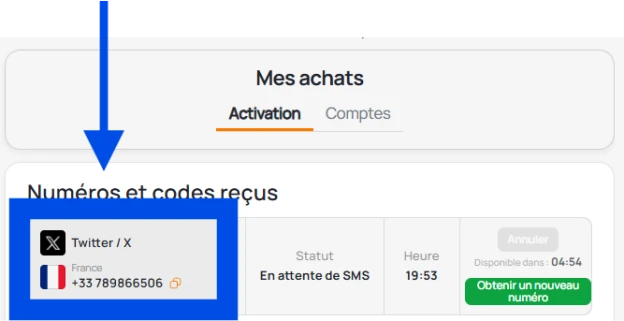 Obtention d'un numéro