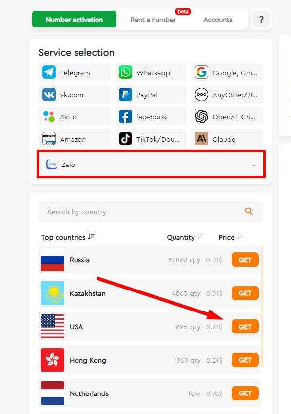 how to set up zalo without phone number
