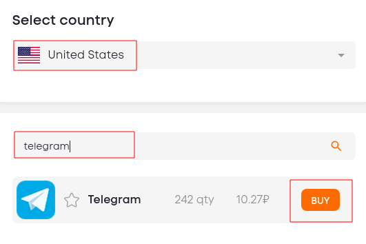 Buy virtual number for Telegram