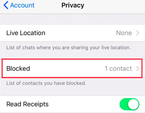 How to unblock contact in WhatsApp on iPhone