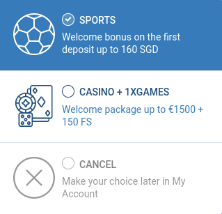 How to use 1xbet welcome bonus