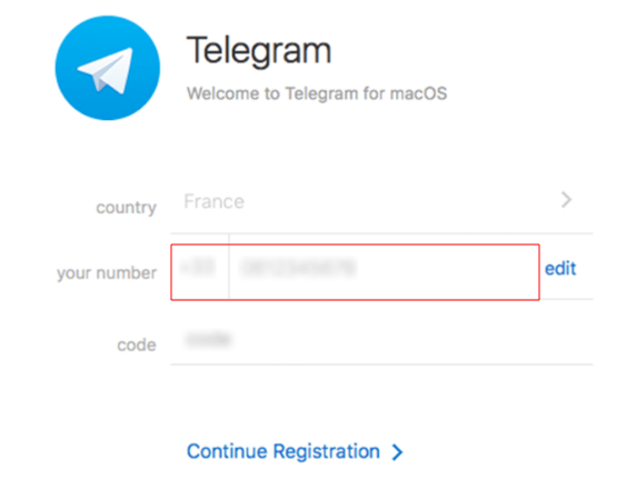 Fake Telegram account create