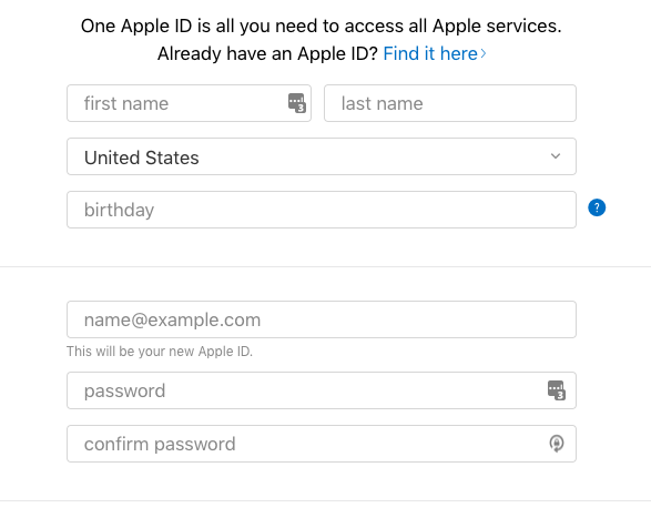 Registering an Apple ID without a phone