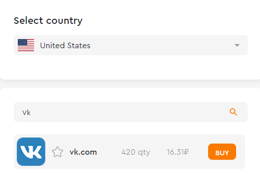 Buy a fake number for VK registration