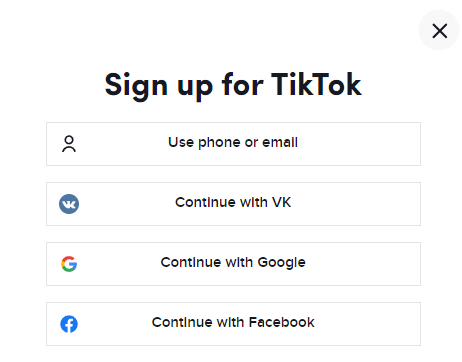 How to register on Tik Tok without SMS